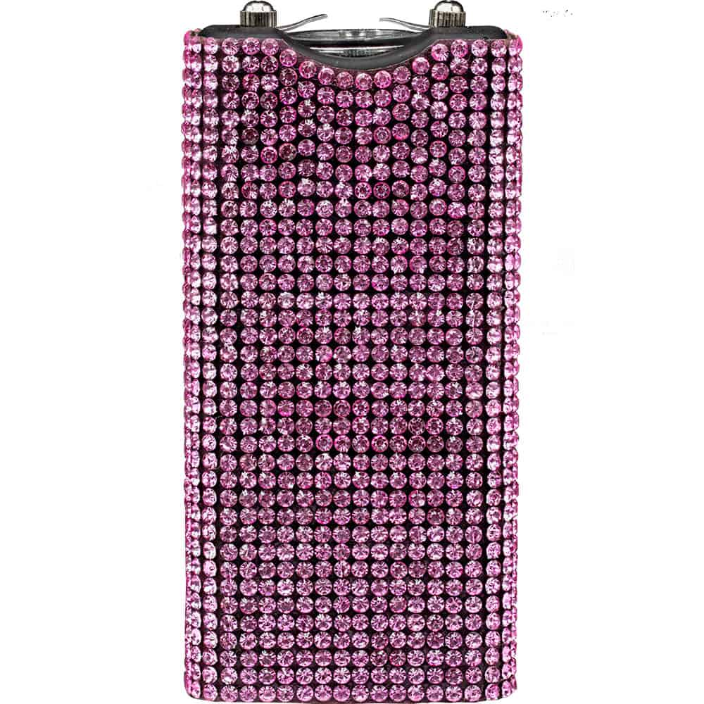 Streetwise RhineStun Keychain Stun Gun — Rhinestone Design, 4.5 Milliamp Output, 120-Lumen LED Flashlight, Rechargeable, Disable Pin Safety, Nylon Holster, Pink and Silver Available - Image 10