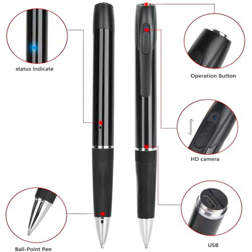 HD Pen Hidden Camera with Built-In DVR – 1080P Full HD - Image 4