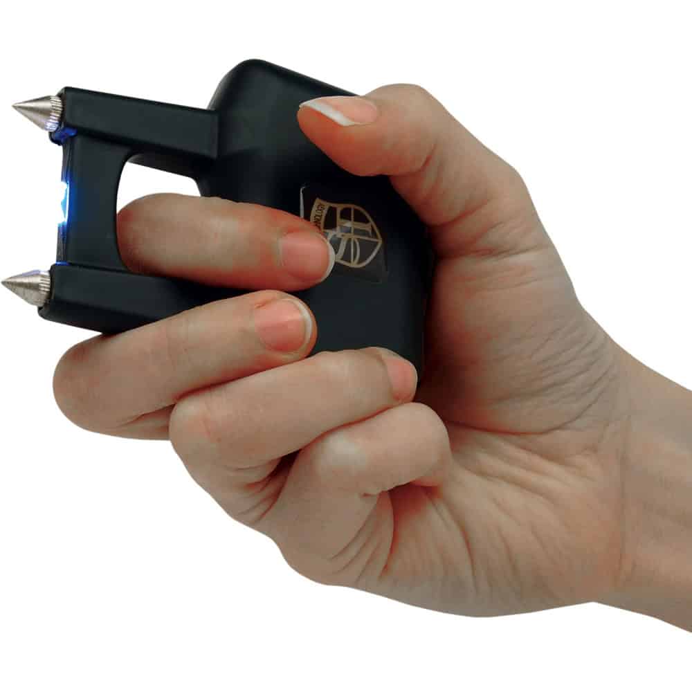 Spike Stun Gun 65,000,000 Volts — 4.7 Milliamp Output, Dual Striking Spikes, Palm-Activated Trigger, Rubberized Grip, Rechargeable Lithium Battery, Nylon Holster Included, Lifetime Warranty - Image 2