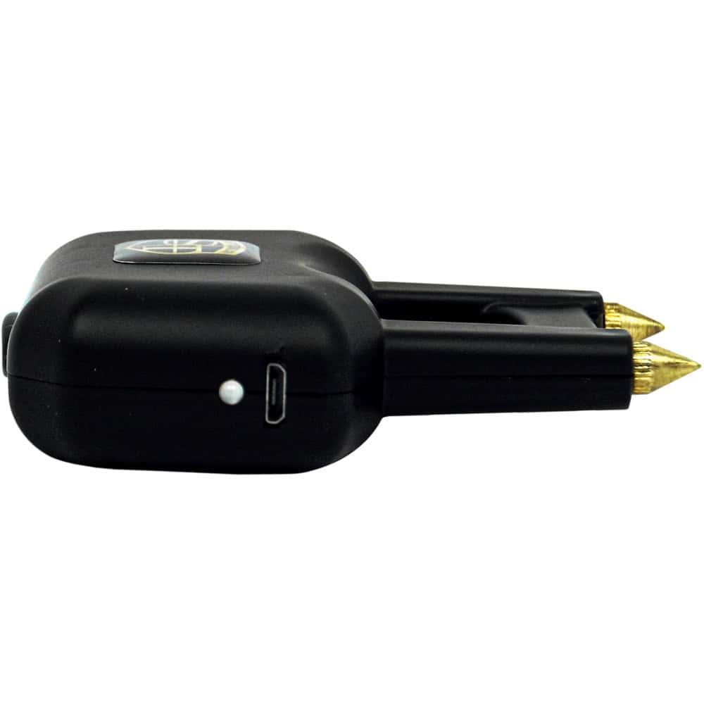 Spike Stun Gun 65,000,000 Volts — 4.7 Milliamp Output, Dual Striking Spikes, Palm-Activated Trigger, Rubberized Grip, Rechargeable Lithium Battery, Nylon Holster Included, Lifetime Warranty - Image 4