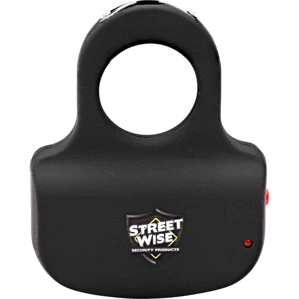 Streetwise Sting Ring 18,000,000-Volt Stun Gun — Patented Squeeze-N-Stun Technology, Concealed Palm Design, Rechargeable Lithium, Safety Switch, USB Charging, Black and Pink Available